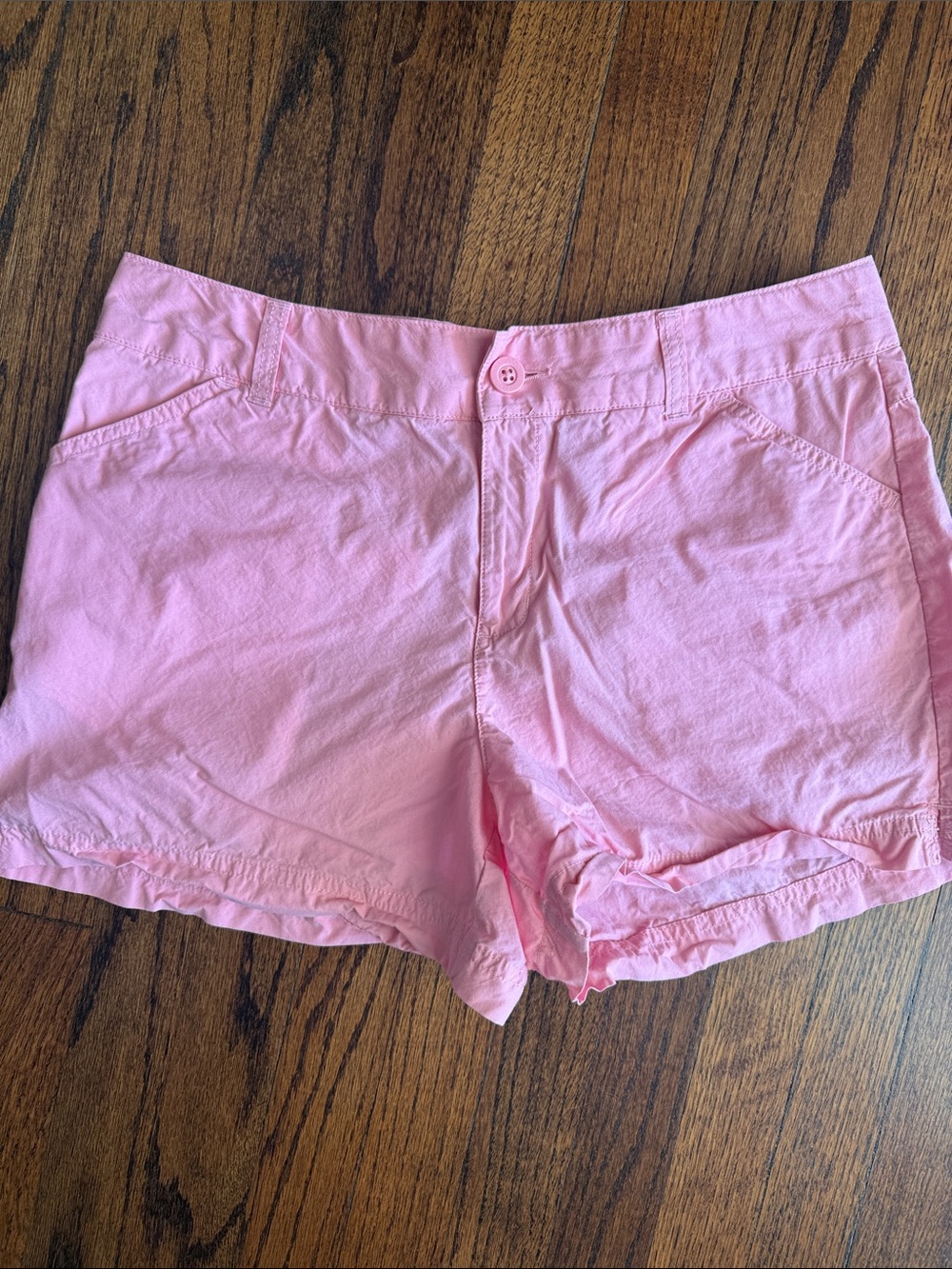Women's Casual Cotton Bermuda Shorts in Light Pink/coral